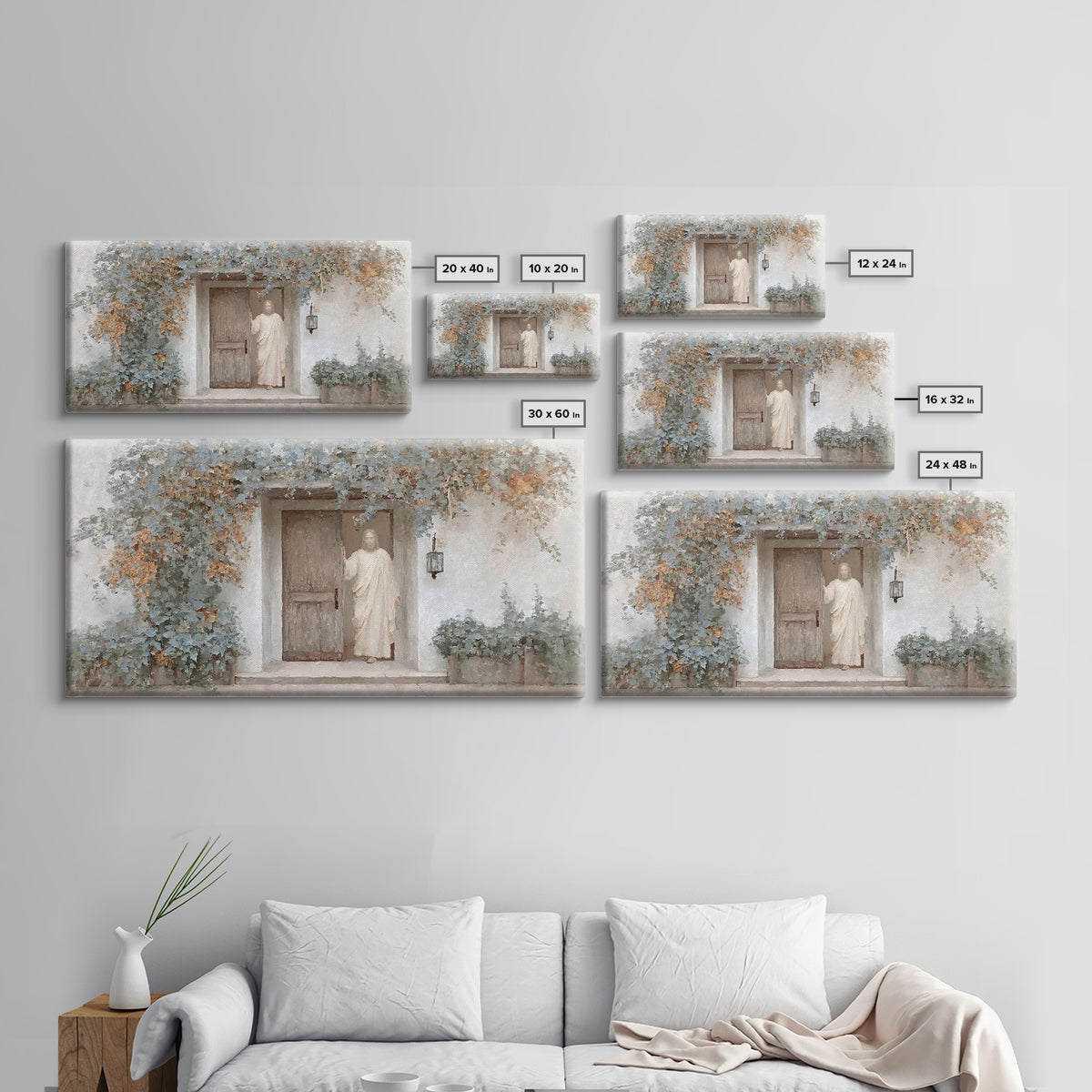 Welcoming Grace – Framed Canvas Print – Jesus Painting – Christian Art Canvas – Christian Wall Art – Subtle Christian Art – Christian Gift