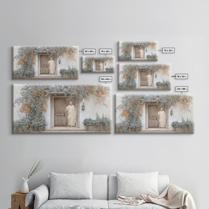 Welcoming Grace – Framed Canvas Print – Jesus Painting – Christian Art Canvas – Christian Wall Art – Subtle Christian Art – Christian Gift