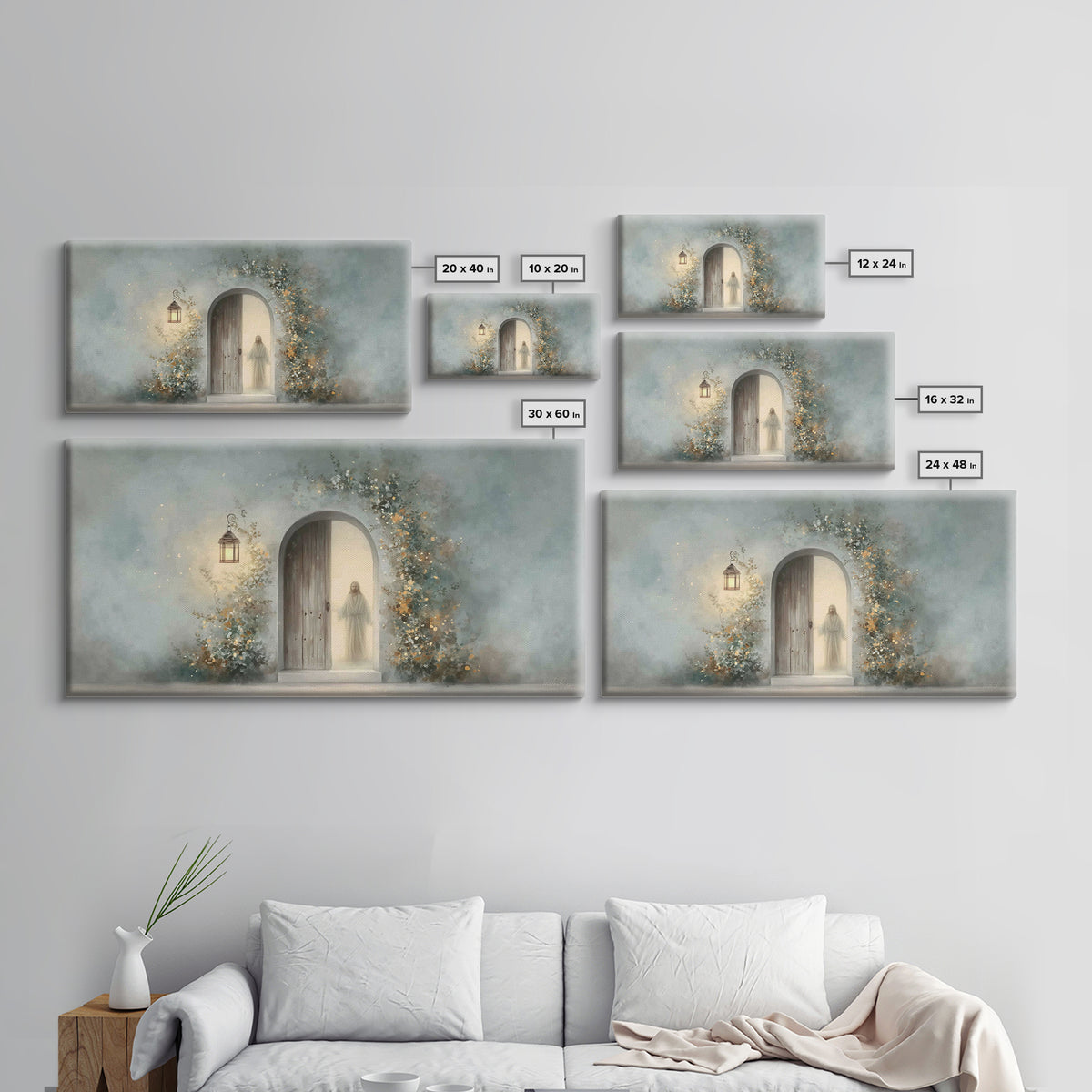 Lantern Of Peace – Framed Canvas Print – Christian Art Print – Christian Wall Art – Jesus Painting – Modern Christian Art – Christian Gift