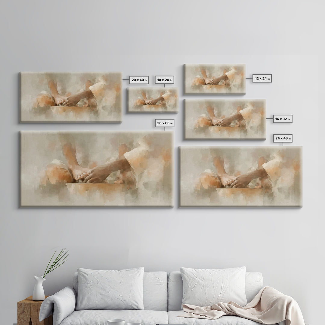 Servant Grace | Framed Canvas Print | Christian Art Canvas | Christian Wall Art | Christian Decor | Christian Art Painting | Modern Christi