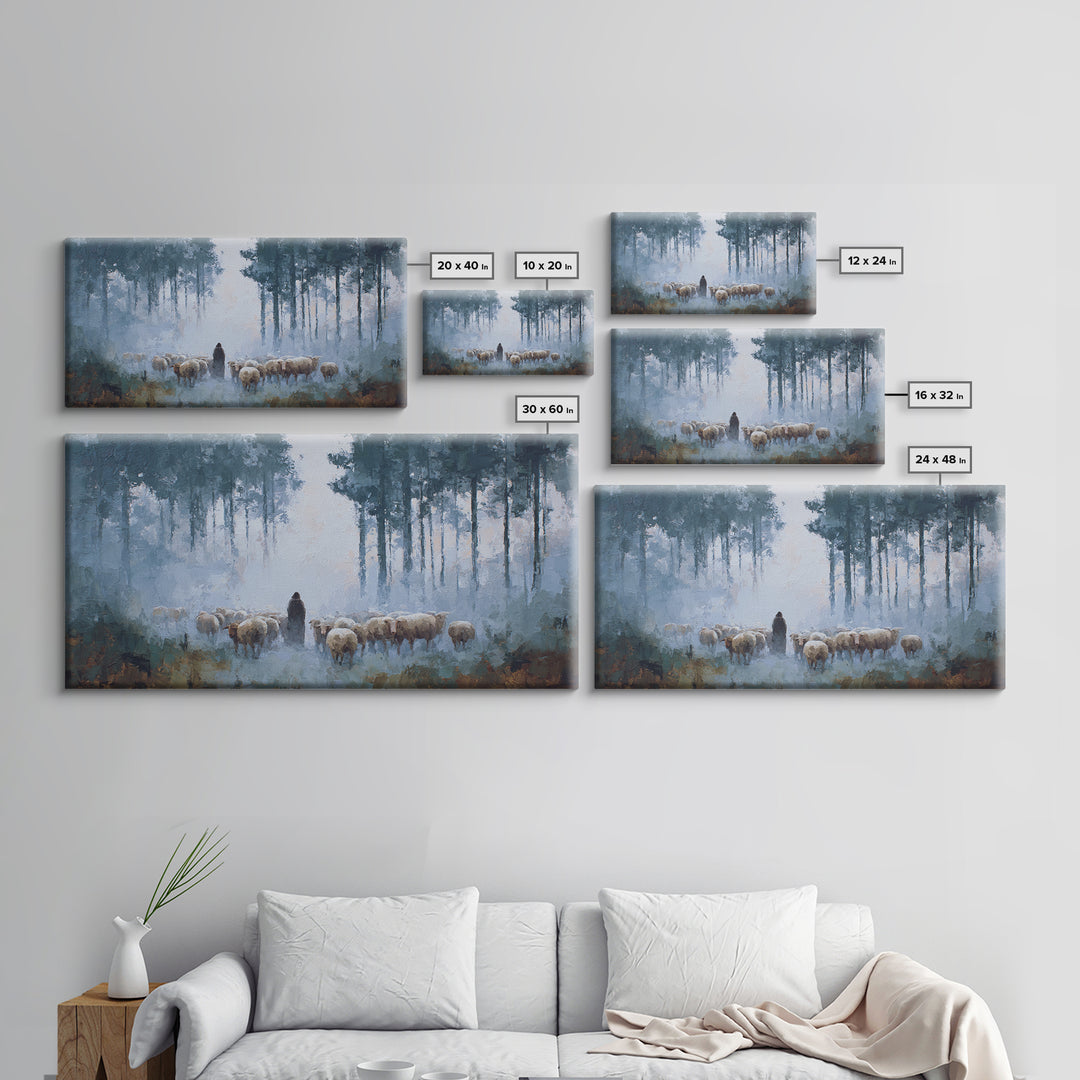 Shepherd’s Path – Framed Canvas Print – Christian Wall Art – Christian Art Canvas – Jesus Painting – Moody Christian Art – Christian Gift I