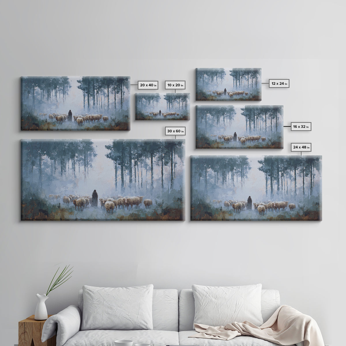Shepherd’s Path – Framed Canvas Print – Christian Wall Art – Christian Art Canvas – Jesus Painting – Moody Christian Art – Christian Gift I