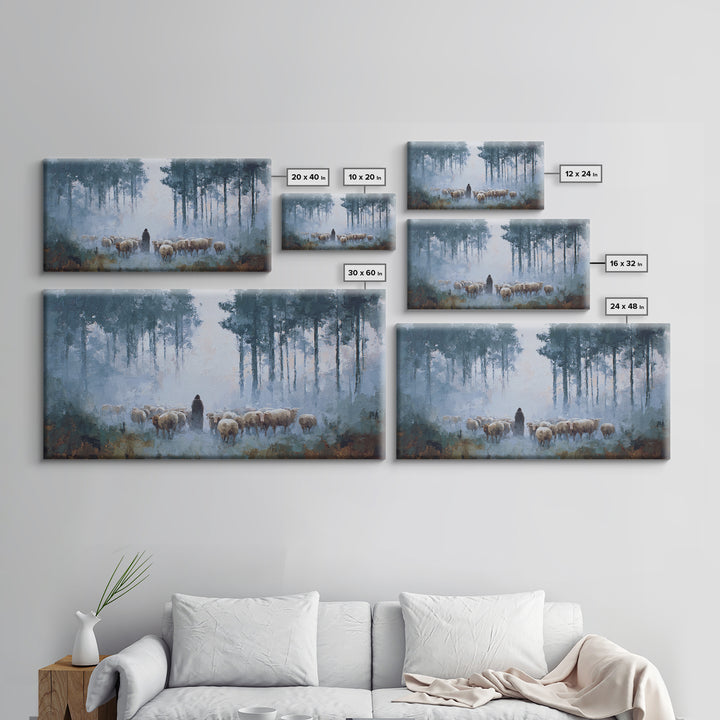 Shepherd’s Path – Framed Canvas Print – Christian Wall Art – Christian Art Canvas – Jesus Painting – Moody Christian Art – Christian Gift I