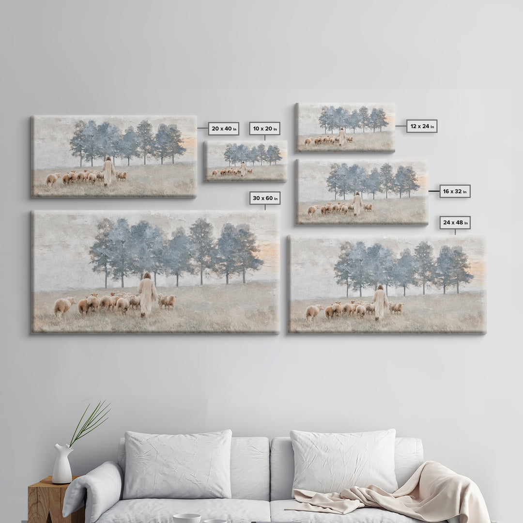Field Of Peace – Framed Canvas Print – Christian Wall Art – Jesus Painting – Christian Art Canvas – Subtle Christian Art – Christmas Art Fr