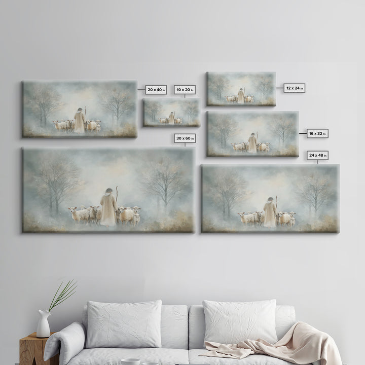 Forest of Stillness – Framed Canvas Print – Christian Wall Art – Christian Art Canvas – Jesus Painting – Moody Christian Art – Christmas Ar