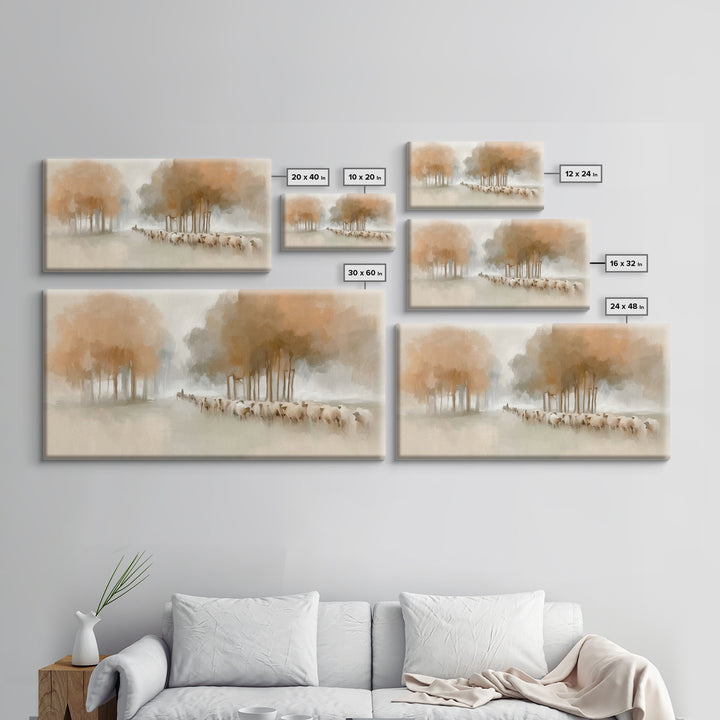 Quiet Meadow Hope | Framed Canvas Print | Christian Art Canvas | Jesus Painting | Minimalist Christian Art | Christian Wall Art | Christmas
