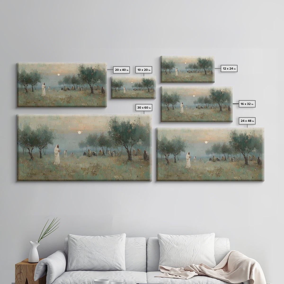 Garden Vigil – Framed Canvas Print – Christian Wall Art – Jesus Painting – Christian Art Canvas – Christian Gift – Christmas Wall Art
