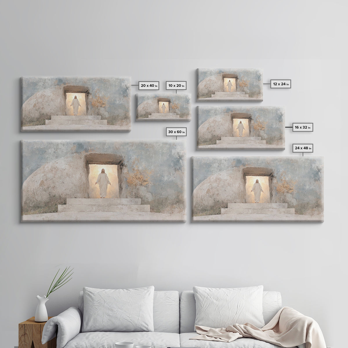 Dawn of Glory, Framed Canvas Print, Christian Wall Art, Christian Art Canvas, Jesus Painting, Large Christian Art, Christian Decor