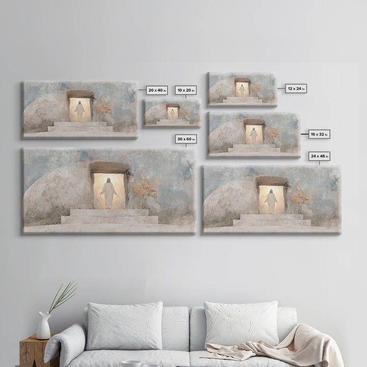 Dawn of Glory, Framed Canvas Print, Christian Wall Art, Christian Art Canvas, Jesus Painting, Large Christian Art, Christian Decor