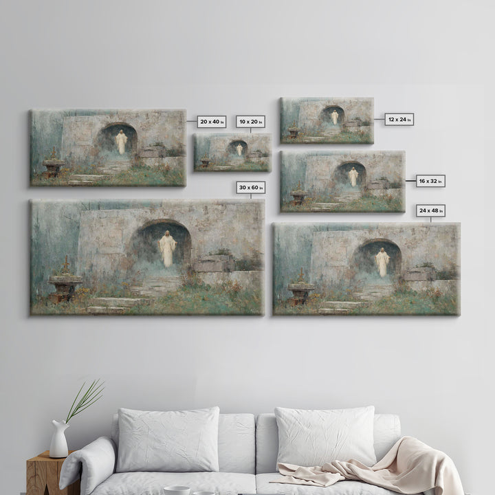 Stone Passage – Framed Canvas Print – Christian Art Canvas – Christian Wall Art – Jesus Painting – Modern Christian Art – Christian Decor