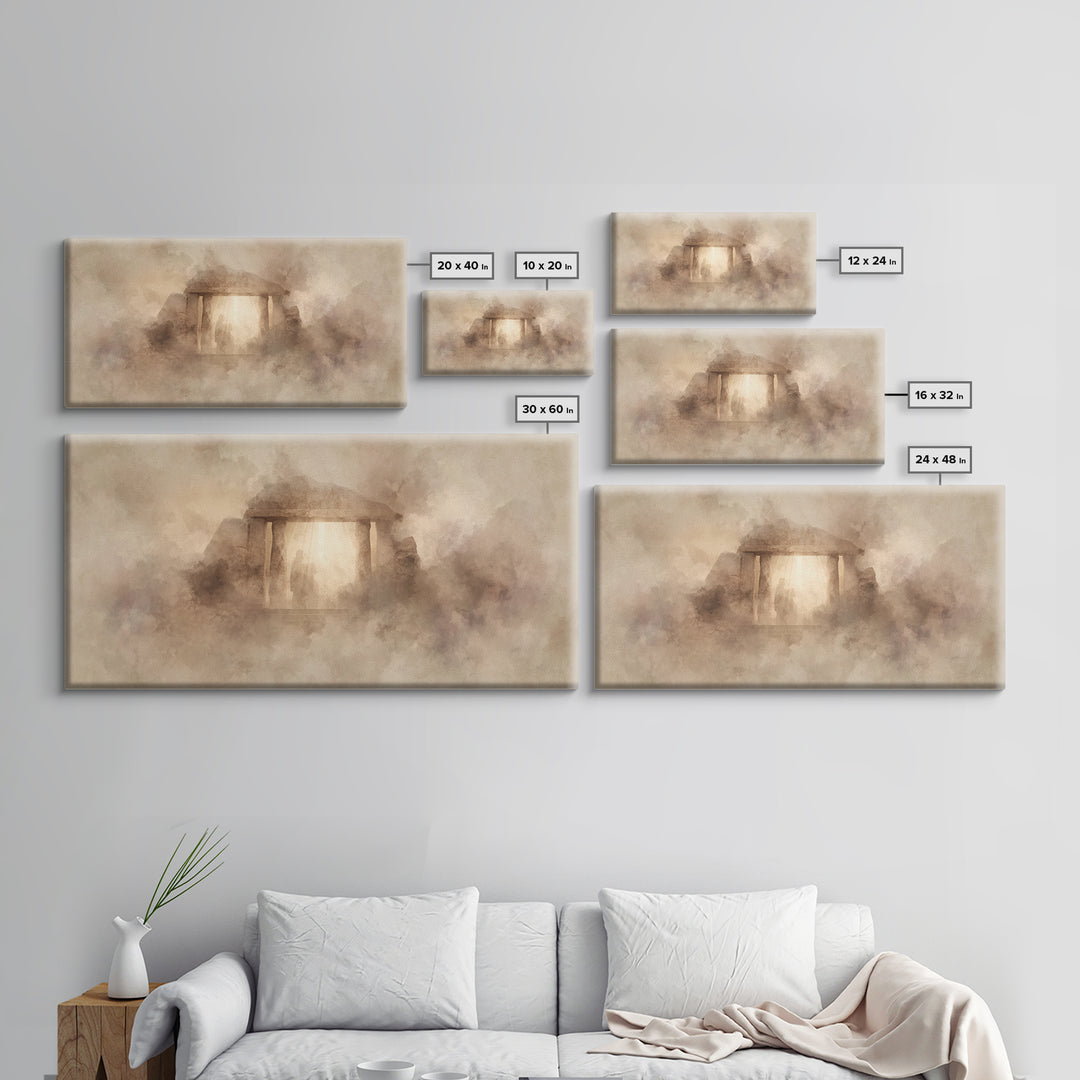 Holy Ascent | Framed Canvas Print | Christian Art Canvas | Christian Wall Art | Jesus Painting | Christian Christmas Art | Christian Gift