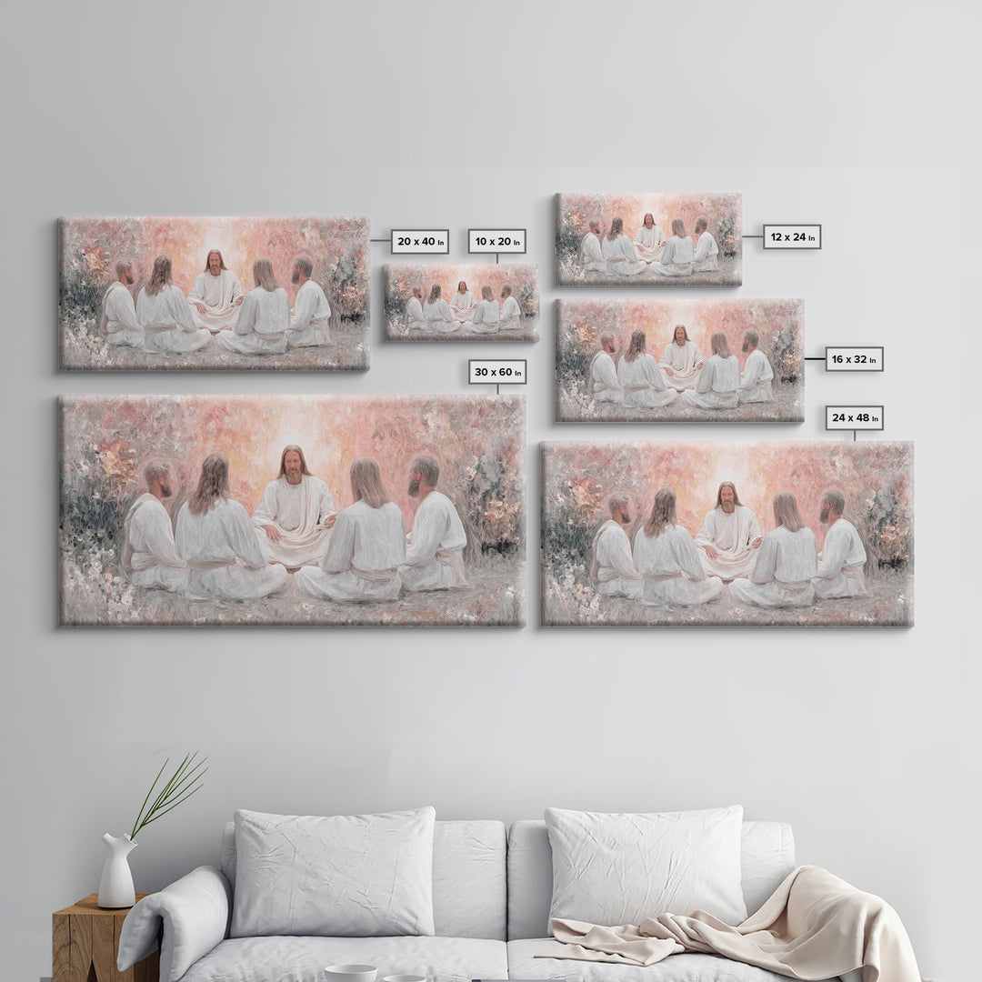 Garden Teaching – Framed Canvas Print – Christian Art – Christian Wall Art – Jesus Painting – Subtle Christian Art – Christian Art Canvas