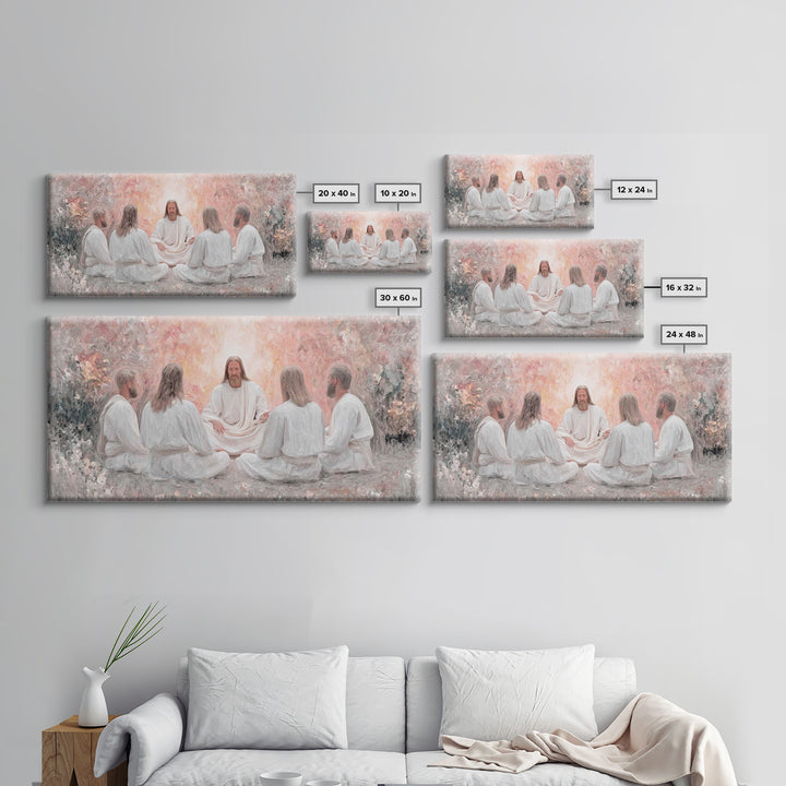 Garden Teaching – Framed Canvas Print – Christian Art – Christian Wall Art – Jesus Painting – Subtle Christian Art – Christian Art Canvas