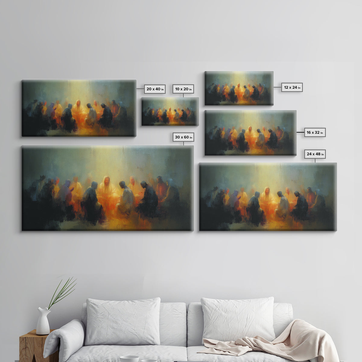 Midnight Supper – Framed Canvas Print – Christian Wall Art – Jesus Painting – Christian Art Canvas – Christian Decorations – Christian Art