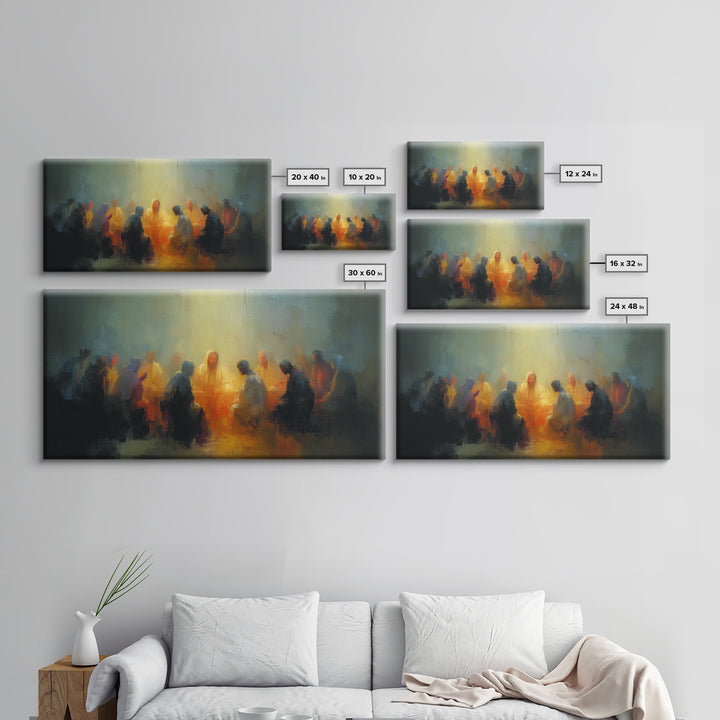 Midnight Supper – Framed Canvas Print – Christian Wall Art – Jesus Painting – Christian Art Canvas – Christian Decorations – Christian Art