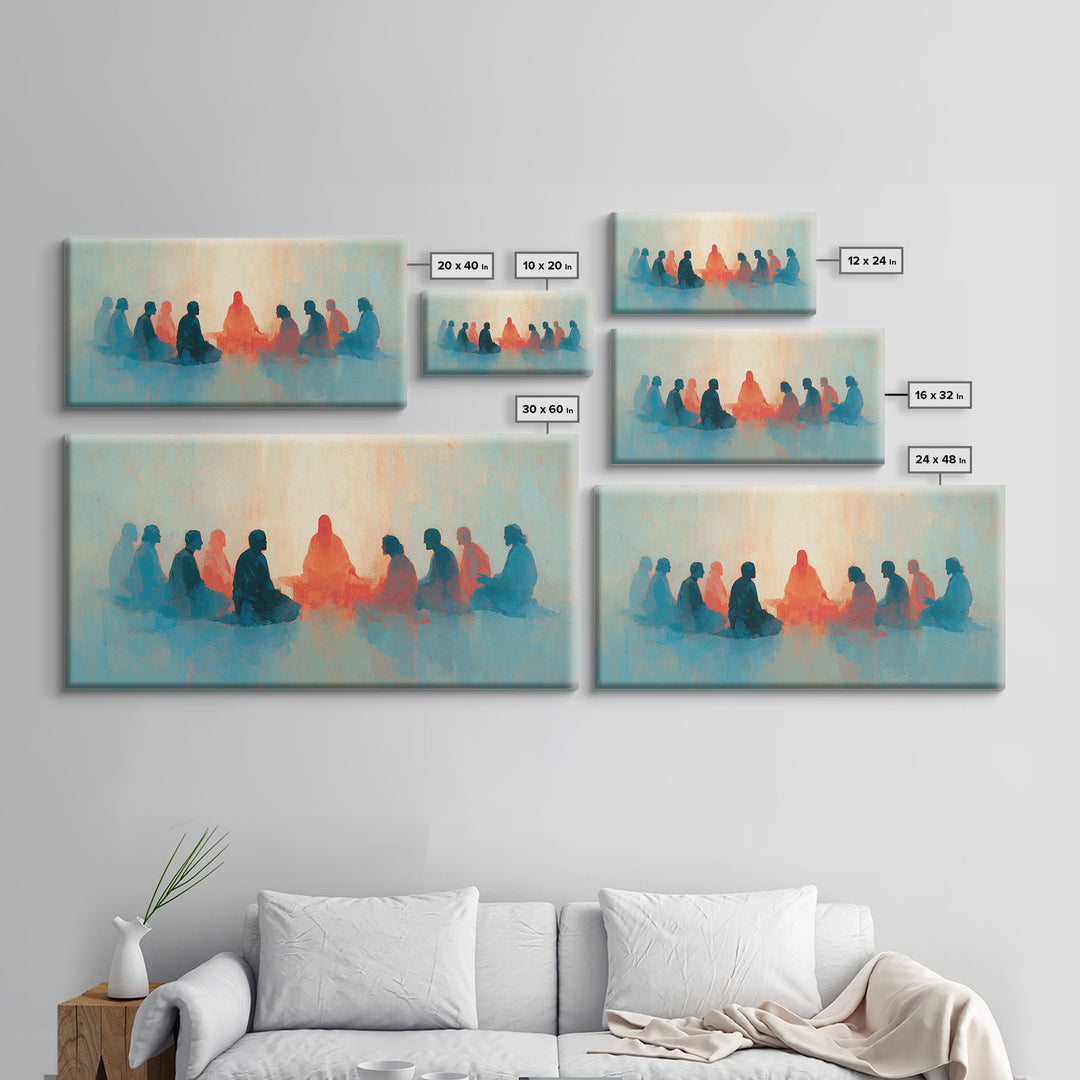 Upper Room Glow | Framed Canvas Print | Christian Art Canvas | Christian Wall Art | Jesus Painting | Moody Christian Art | Christian Gift