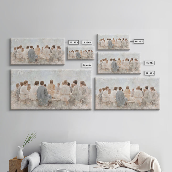Mountain Sermon – Framed Canvas Print – Christian Art Canvas – Christian Wall Art – Jesus Painting – Christian Gift Ideas – Christian Art