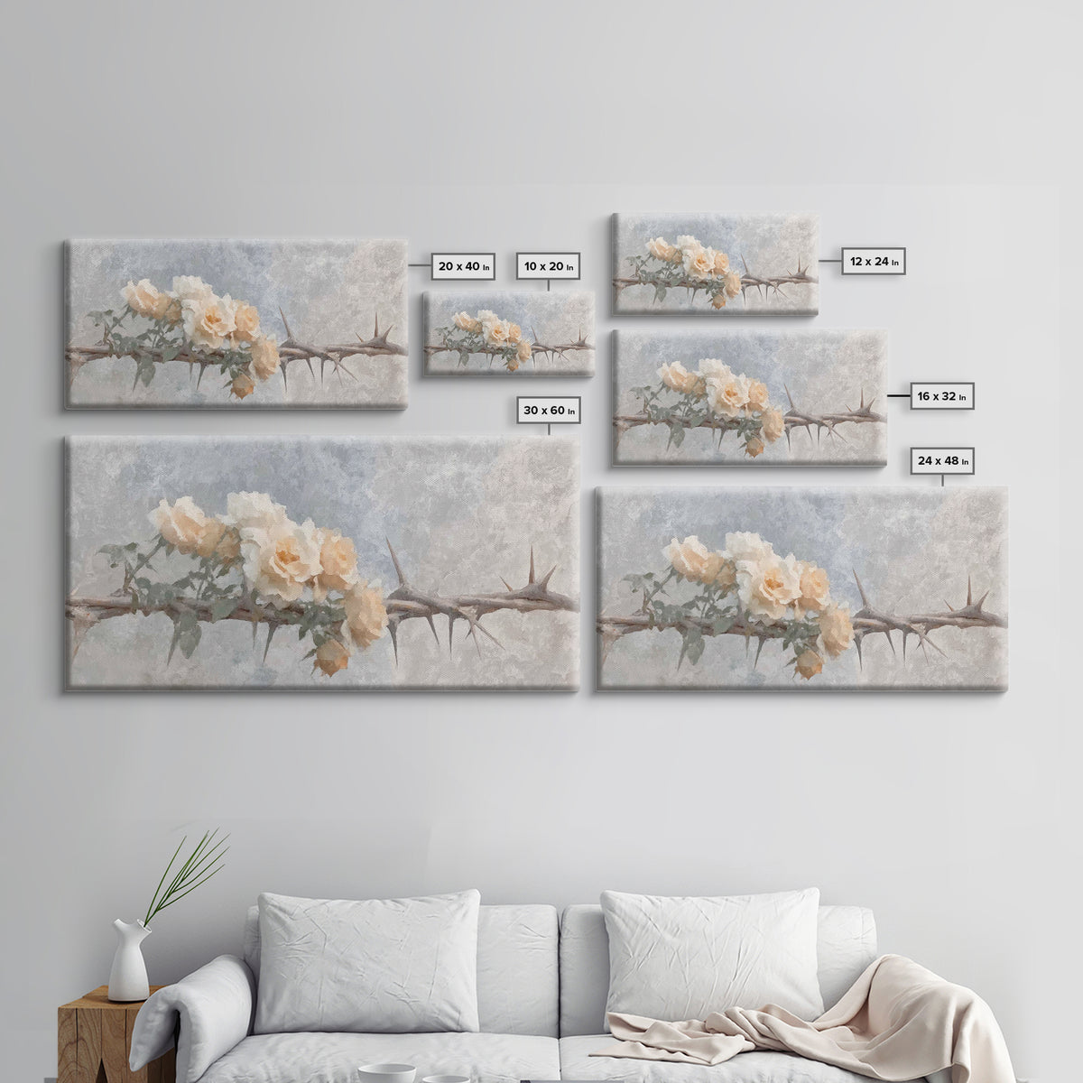 Crown Of Hope | Framed Canvas Print | Christian Art Canvas | Christian Wall Art | Christian Decor | Subtle Christian Art | Christian Painti