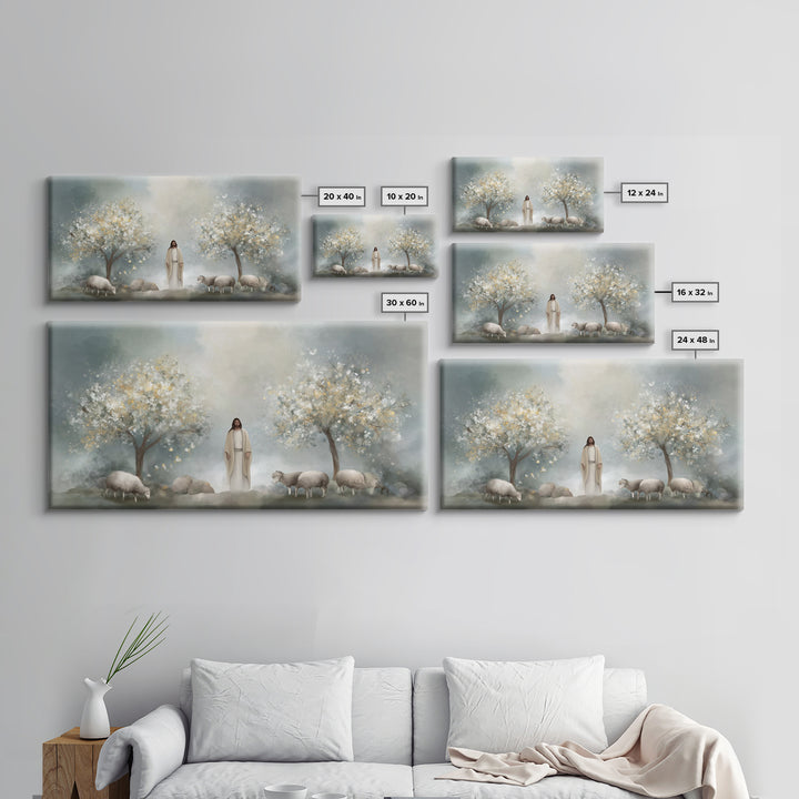 Blossoms Of Mercy – Framed Canvas Print – Christian Painting – Christian Art Canvas – Jesus Art Print – Christian Wall Art – Christian Gift