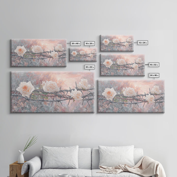 Thorns Of Grace, Framed Canvas Print, Christian Art Canvas, Christian Wall Art, Christian Decor, Christian Art Painting, Subtle Christian A