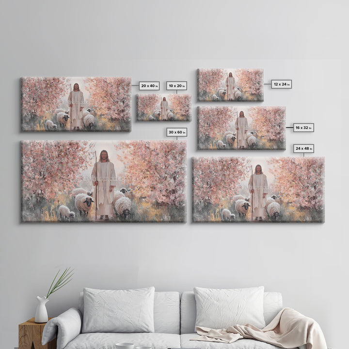 Radiant Shepherd, Framed Canvas Print, Christian Wall Art, Jesus Painting, Christian Art Canvas, Modern Christian Art, Christian Decor