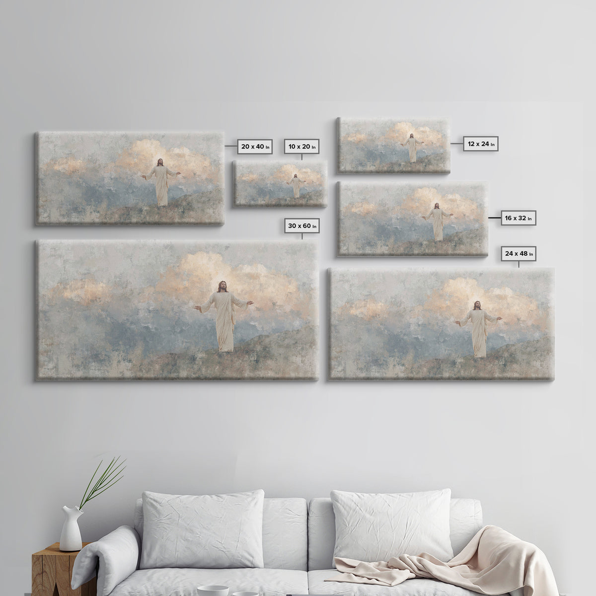 Grace On High Peaks – Framed Canvas Print – Christian Art Canvas – Jesus Wall Art – Christmas Art – Christian Decor For Home – Unique Chris