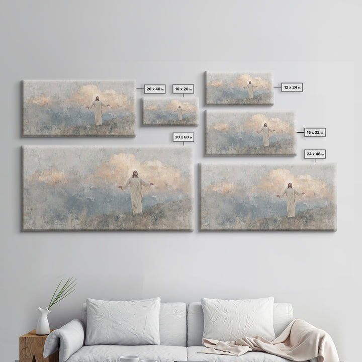 Grace On High Peaks – Framed Canvas Print – Christian Art Canvas – Jesus Wall Art – Christmas Art – Christian Decor For Home – Unique Chris