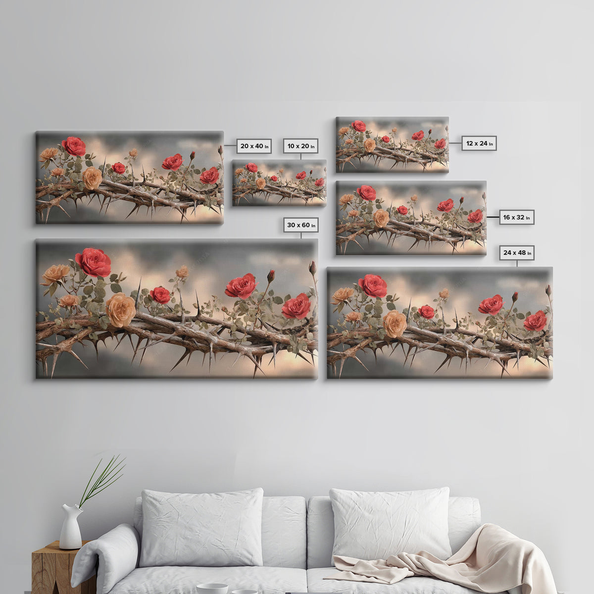 Heaven’s Bloom | Framed Canvas Print | Christian Art Canvas | Christian Wall Art | Christian Decor | Modern Christian Art | Christian Paint