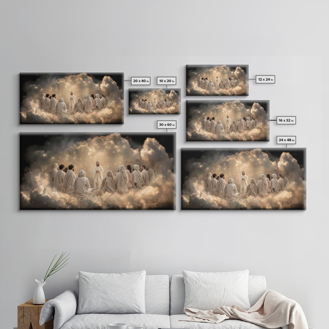 Circle Of Light – Framed Canvas Print – Christian Art Canvas – Jesus Wall Art – Modern Christian Art – Christian Decor – Large Christian Pa