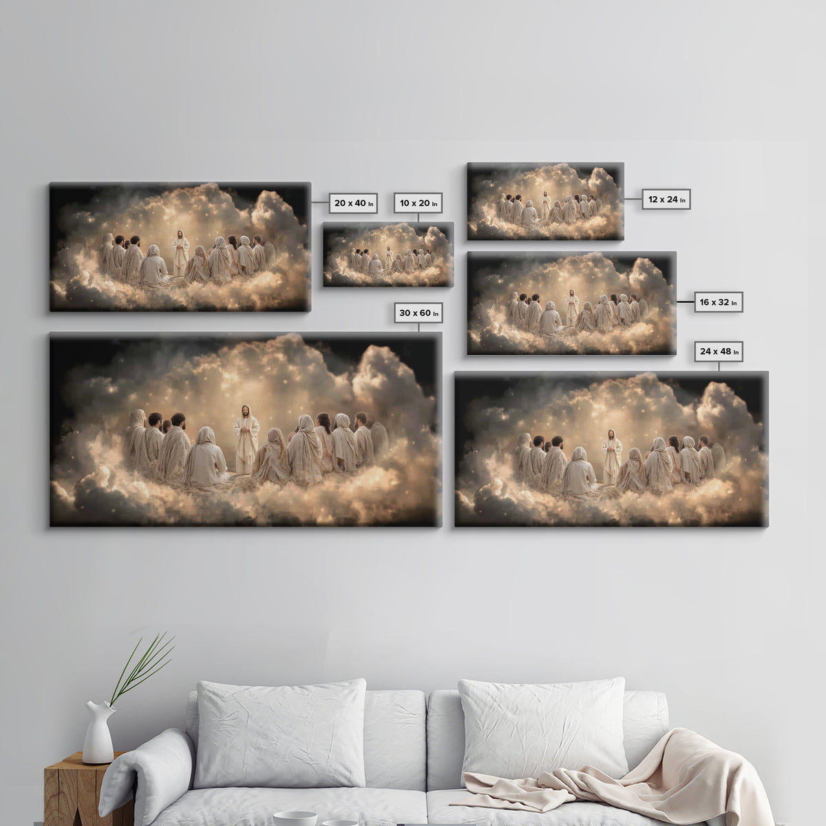 Circle Of Light – Framed Canvas Print – Christian Art Canvas – Jesus Wall Art – Modern Christian Art – Christian Decor – Large Christian Pa