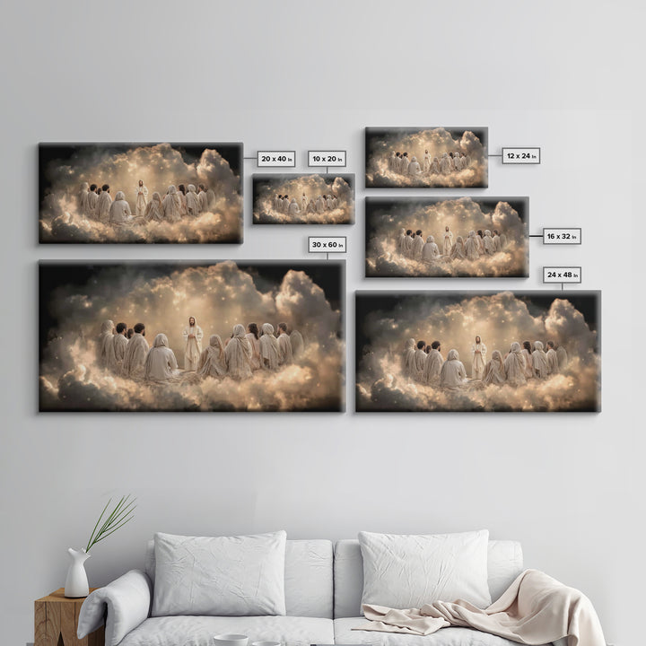 Circle Of Light – Framed Canvas Print – Christian Art Canvas – Jesus Wall Art – Modern Christian Art – Christian Decor – Large Christian Pa
