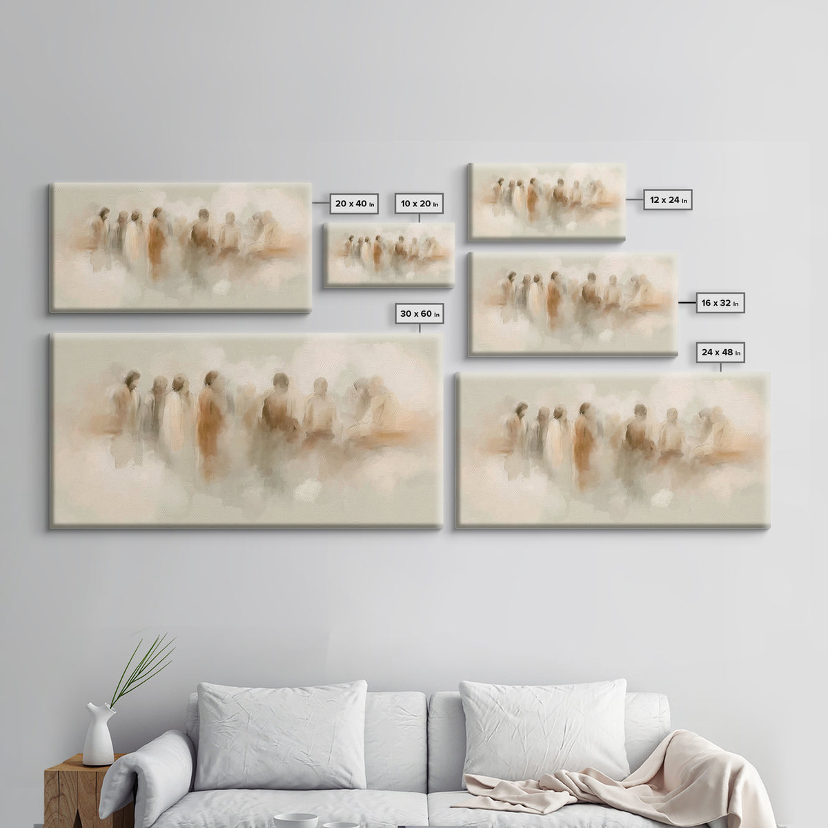 Glory In Gathering – Framed Canvas Print – Christian Wall Art – Jesus Canvas Art – Christian Decoration – Modern Christian Painting – Chris