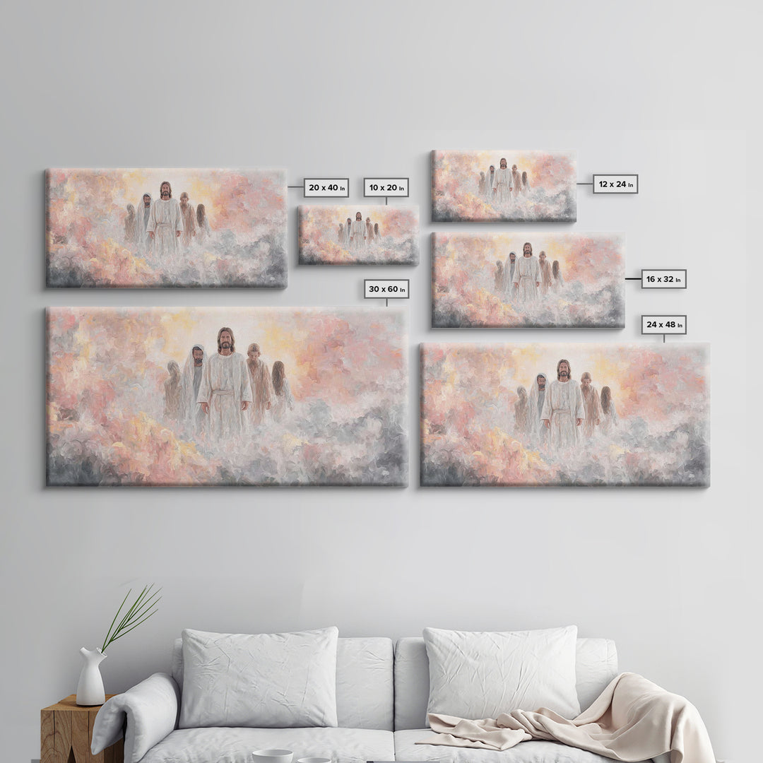 Sacred Assembly – Framed Canvas Print – Christian Art Canvas – Jesus Painting – Christian Art Work – Modern Christian Art – Large Christian