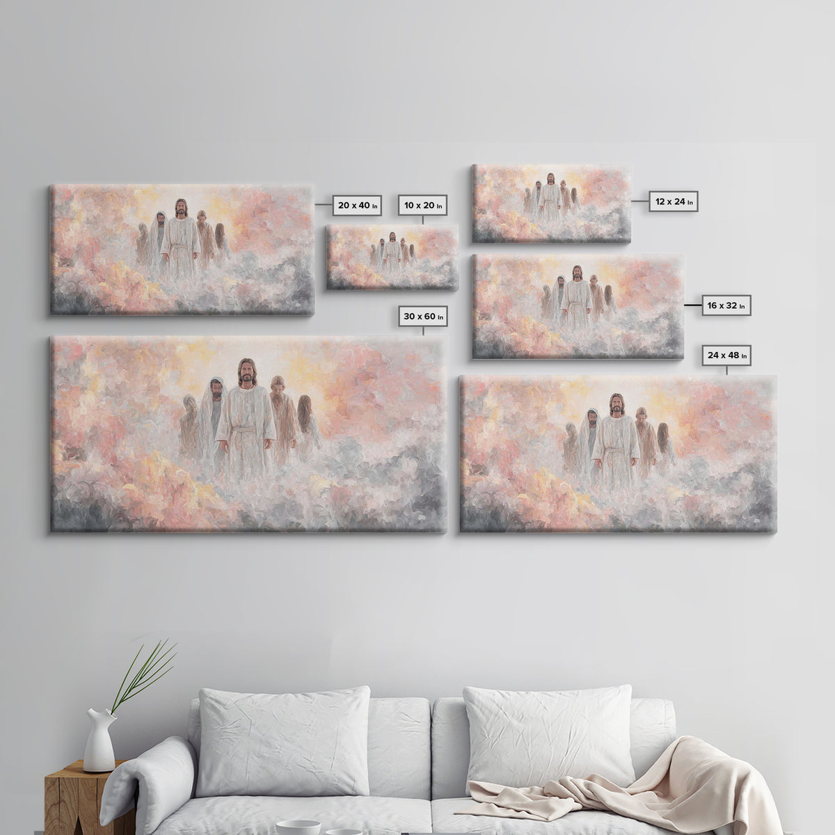 Sacred Assembly – Framed Canvas Print – Christian Art Canvas – Jesus Painting – Christian Art Work – Modern Christian Art – Large Christian