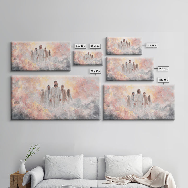 Sacred Assembly – Framed Canvas Print – Christian Art Canvas – Jesus Painting – Christian Art Work – Modern Christian Art – Large Christian