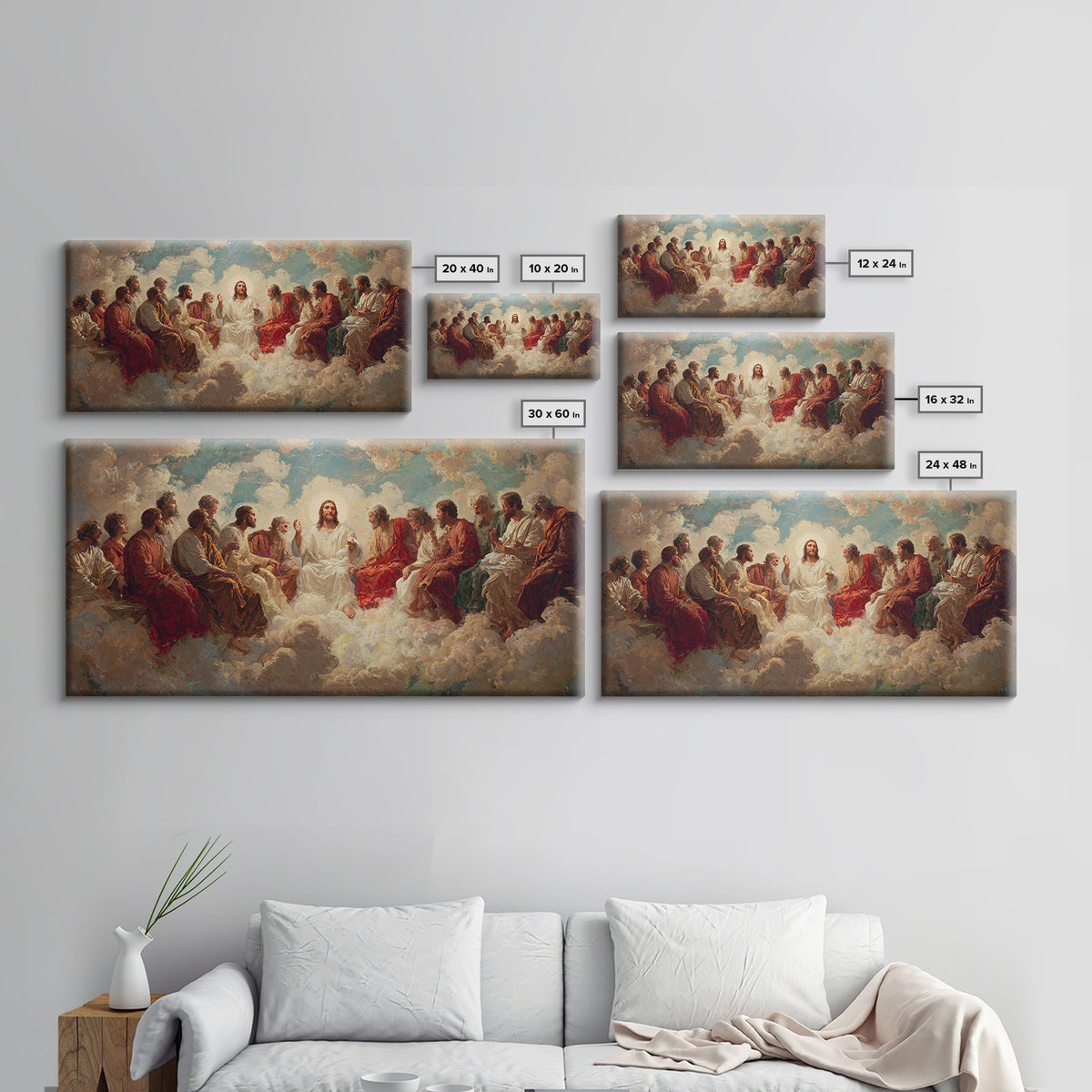 Rising In Radiance – Framed Canvas Print – Christian Wall Art – Jesus Painting Canvas – Christian Art Gift – Christian Christmas Art – Mode