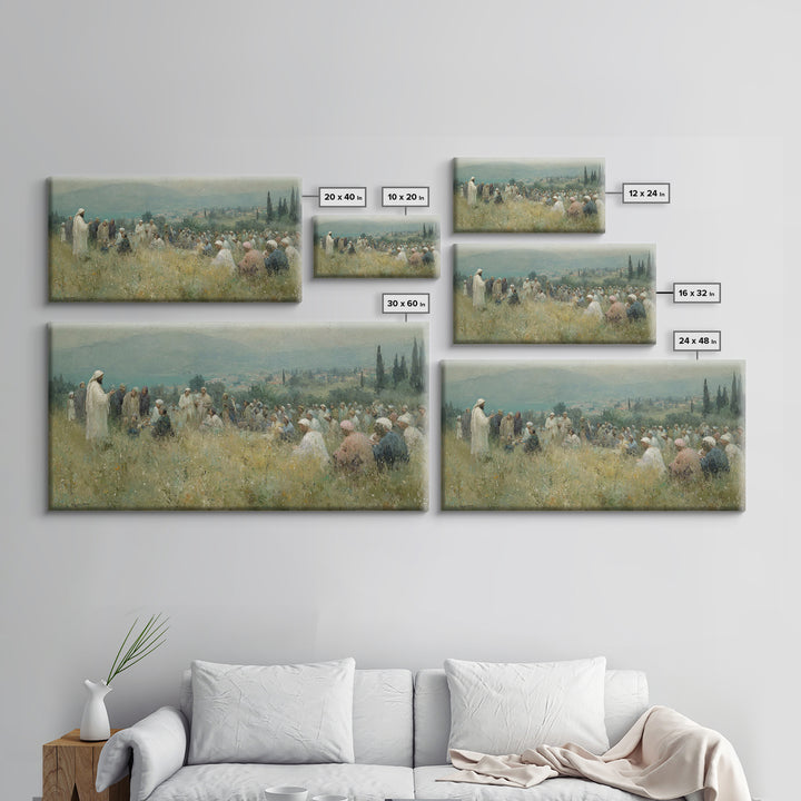 Teachings Of Peace – Framed Canvas Print – Christian Art Canvas – Christian Wall Art – Jesus Painting – Christian Decor – Modern Christian