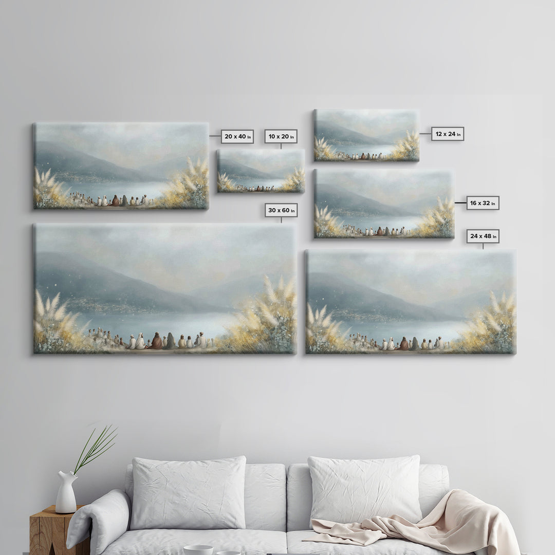 Harbor Of Light – Framed Canvas Print – Christian Art Canvas – Christian Wall Art – Jesus Painting – Modern Christian Art – Christmas Art P