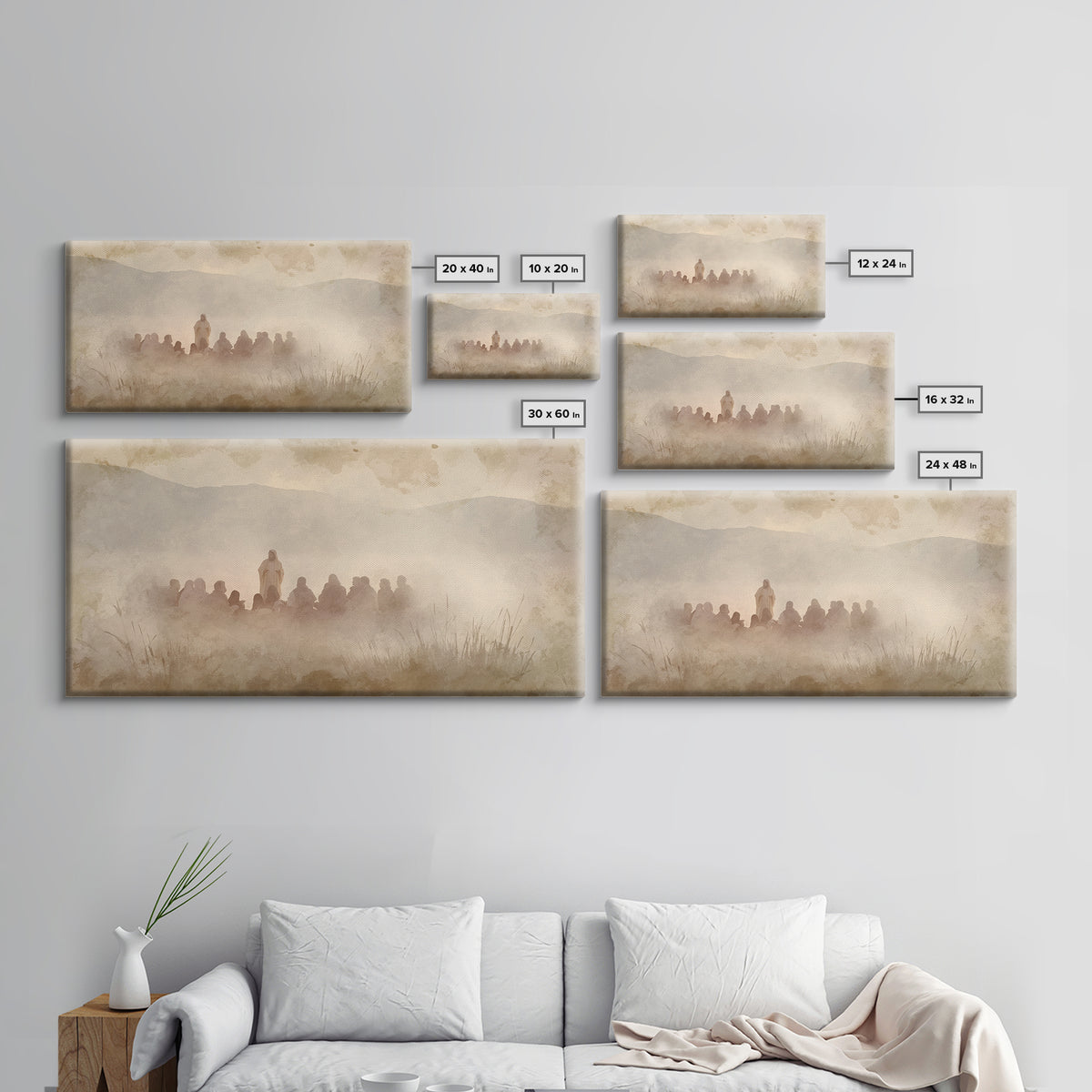 Grace In The Mist – Framed Canvas Print – Christian Wall Art – Subtle Christian Art – Jesus Painting – Christian Art Canvas – Christmas Wal