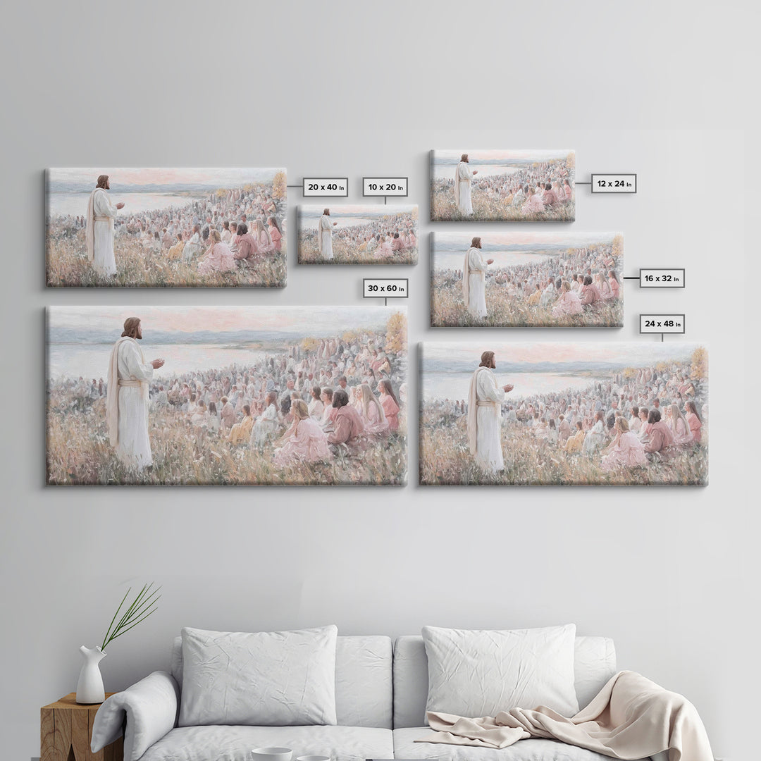 Gathering Of Hope – Framed Canvas Print – Christian Art Canvas – Jesus Painting – Christian Wall Art – Christian Gift Ideas – Christian Chr