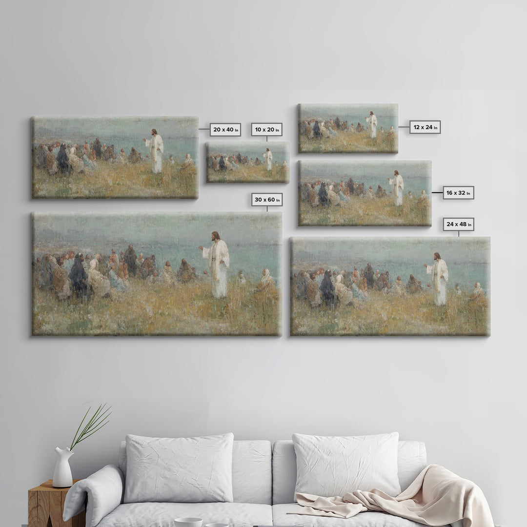Horizon Of Grace – Framed Canvas Print – Christian Wall Art – Christian Art Work – Jesus Painting – Large Christian Art – Christian Christm