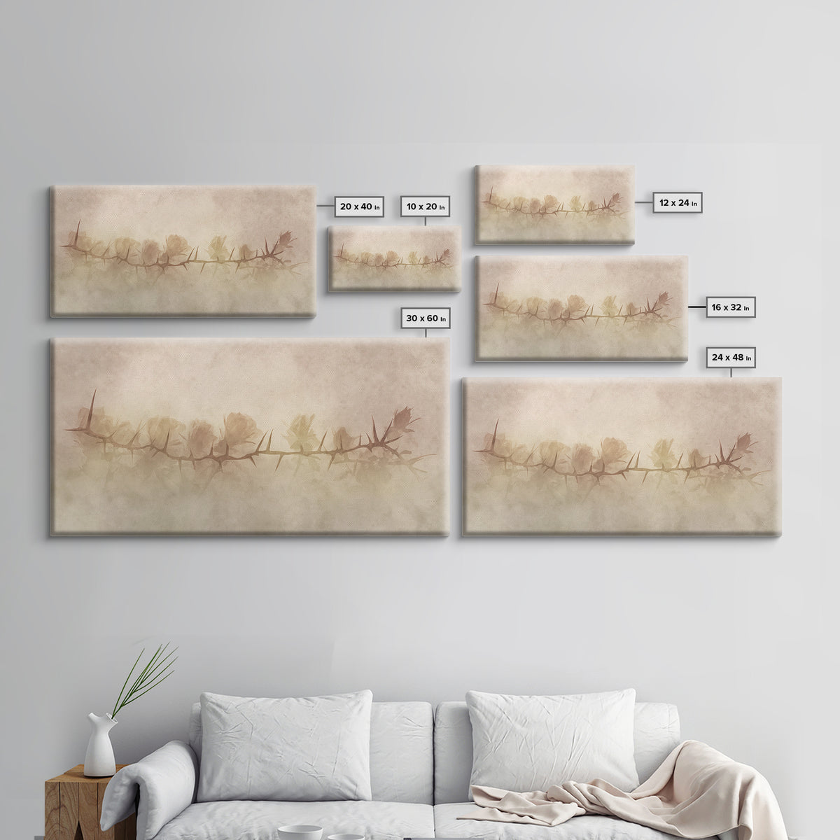 Thorns Of Redemption – Framed Canvas Print – Christian Wall Art – Christian Art Canvas – Abstract Christian Art – Christian Gift Ideas – Ch