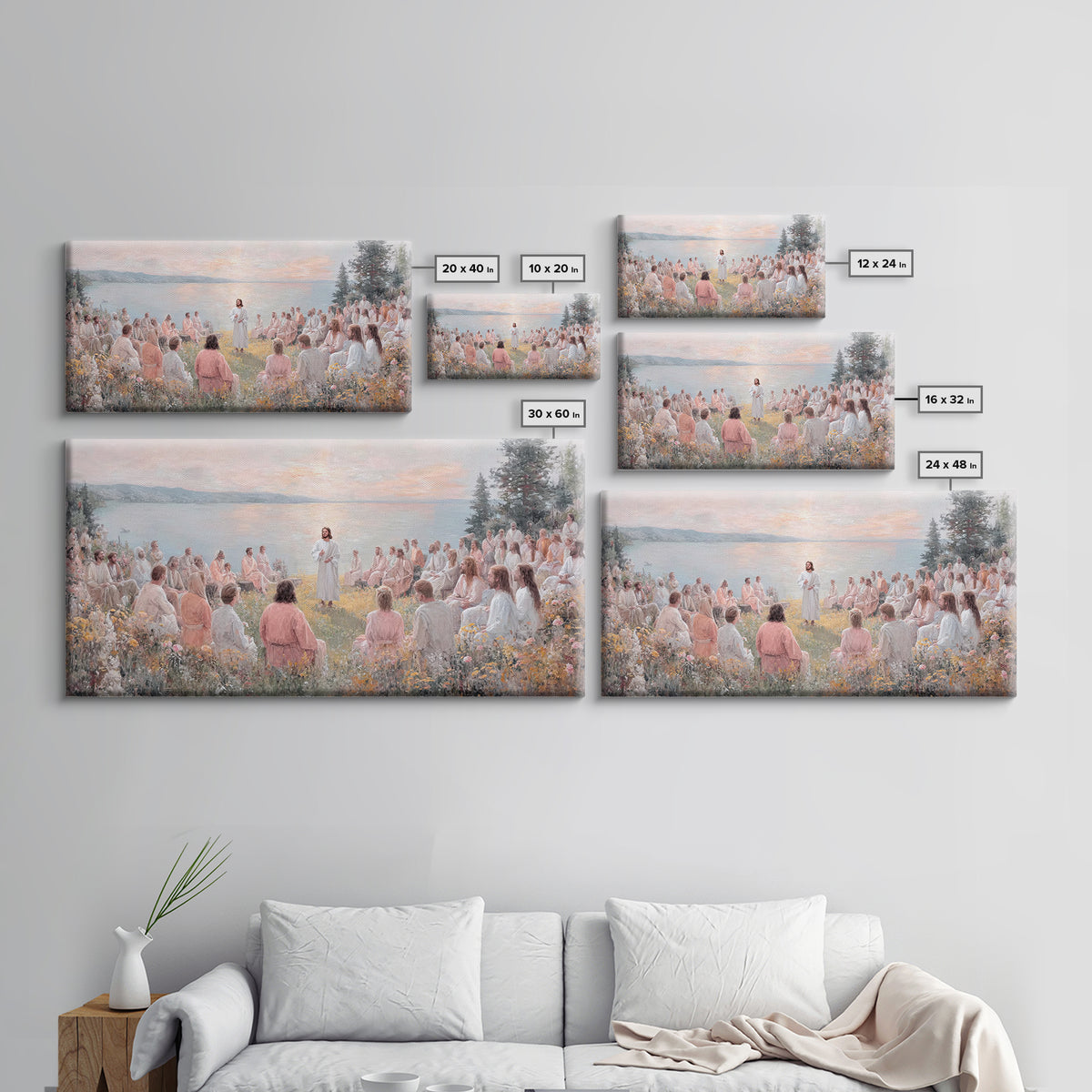 Garden Of Teaching – Framed Canvas Print – Christian Wall Art – Jesus Painting – Christian Art Canvas – Modern Christian Art – Christian Gi