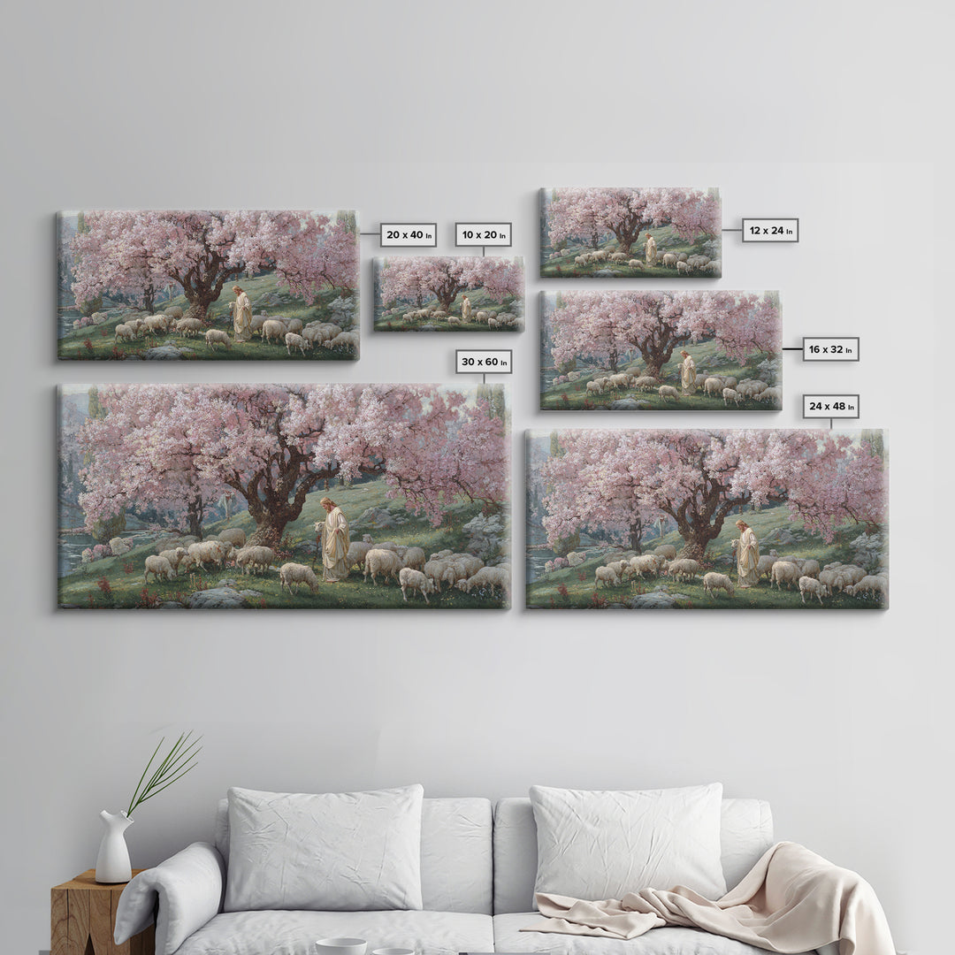 Blossoms Of Mercy – Framed Canvas Print – Christian Wall Art – Jesus Painting – Christian Art Canvas – Vintage Christian Art – Christian De