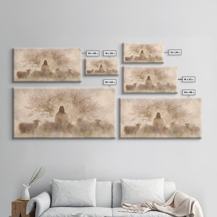 Grace In Bloom – Framed Canvas Print – Christian Wall Art – Christian Art Canvas – Jesus Painting – Subtle Christian Art – Christian Christ