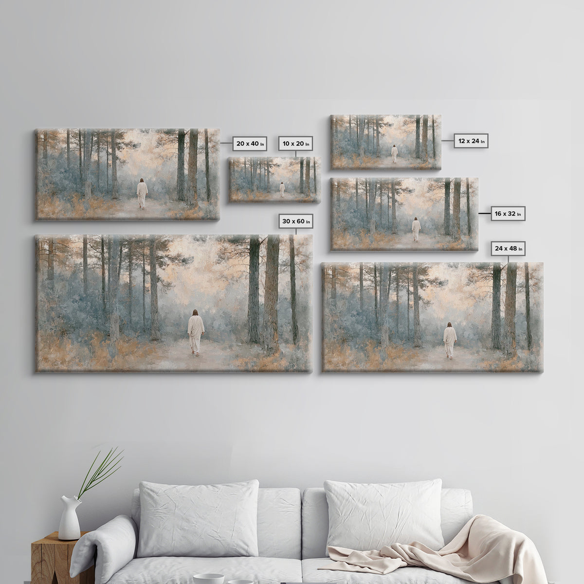 Forest Of Peace – Framed Canvas Print – Christian Art Canvas – Christian Wall Art – Jesus Painting – Subtle Christian Art – Christian Art G