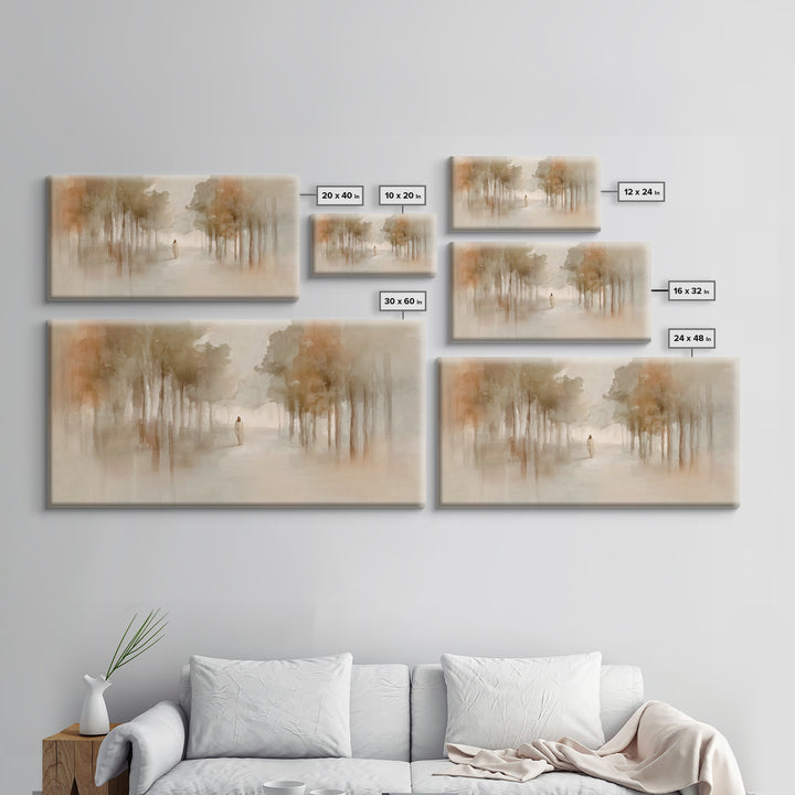 Quiet Footsteps – Framed Canvas Print – Christian Art Print – Christian Wall Art – Minimalist Christian Art – Jesus Painting – Christian Ar