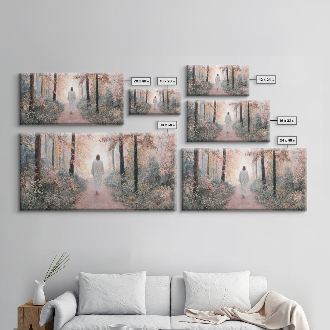 Autumn Journey – Framed Canvas Print – Christian Art Canvas – Christian Painting – Jesus Painting – Christian Wall Art – Modern Christian A