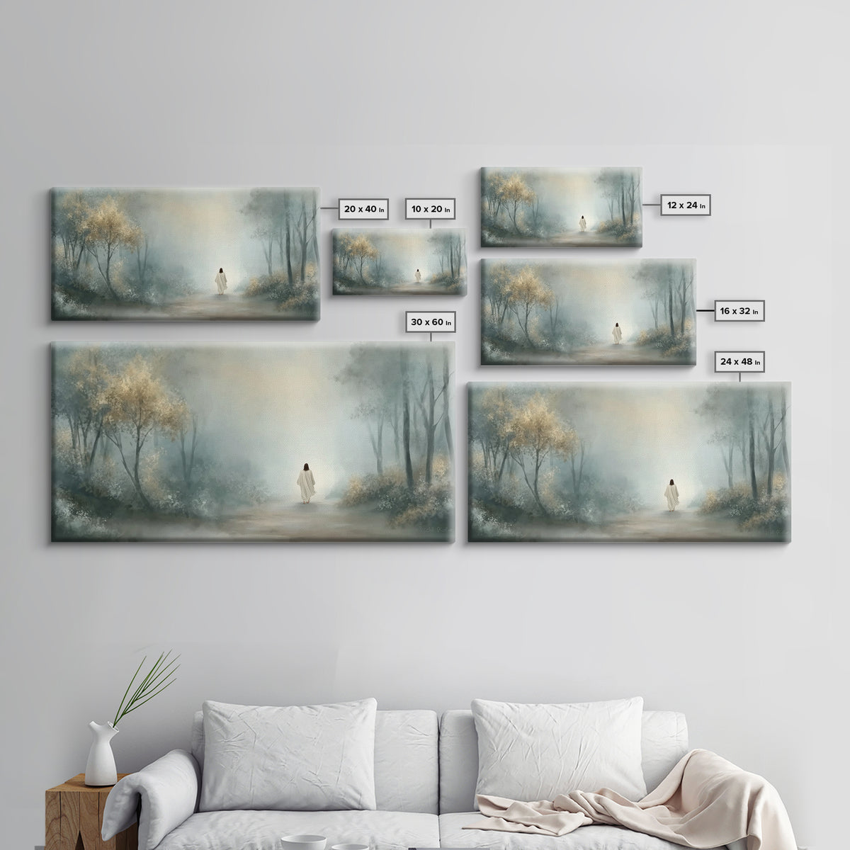 Misty Calling – Framed Canvas Print – Christian Wall Art – Christian Art Canvas – Jesus Painting – Moody Christian Art – Christian Art Work