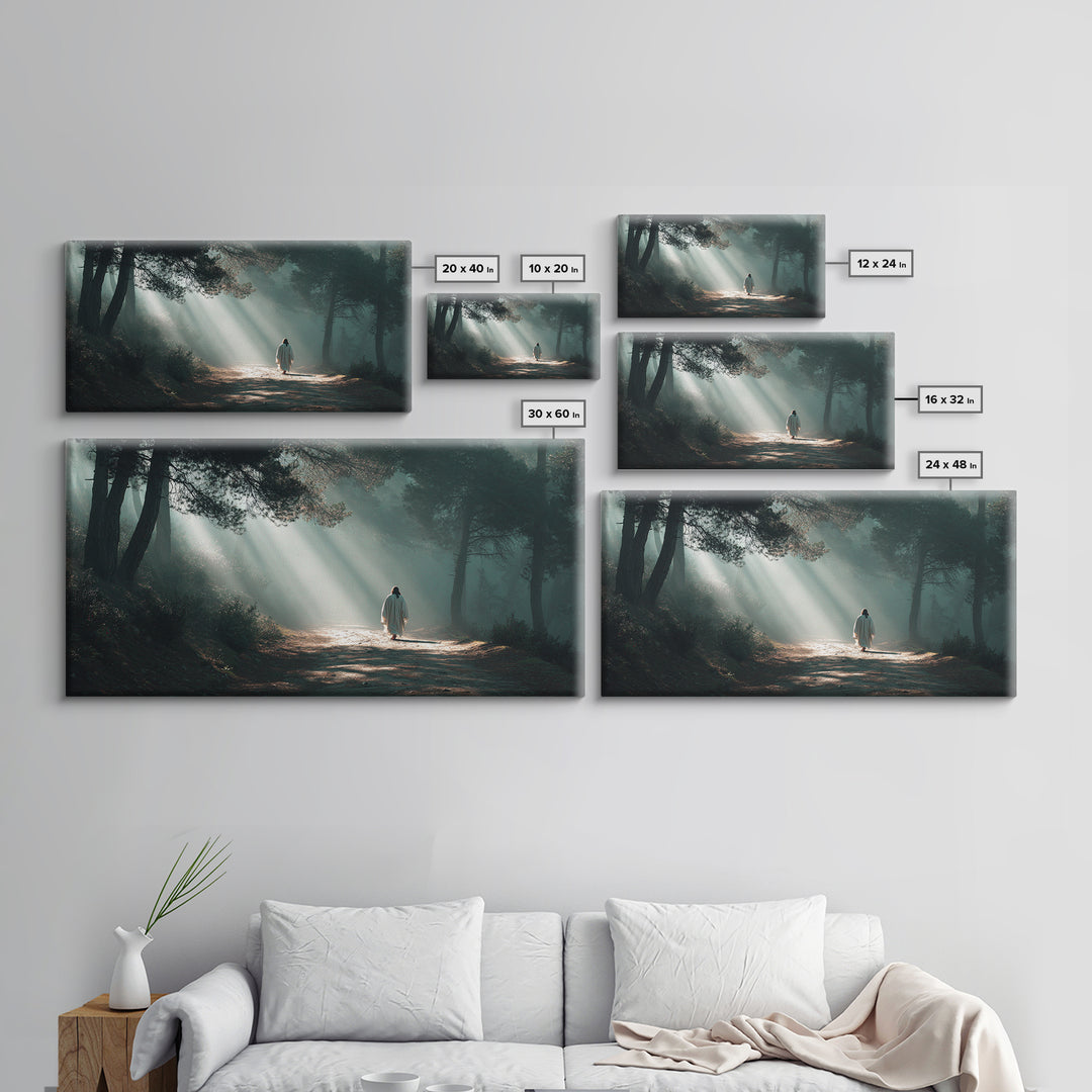 Sacred Silence – Framed Canvas Print – Christian Art Canvas – Christian Wall Art – Jesus Painting – Christian Art Work – Minimalist Christi